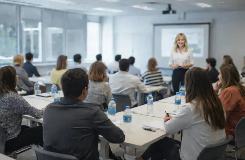 Elia Faratro durante un corso di formazione in digital marketing